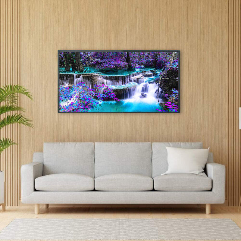 Forest Waterfall Frameless Picture Oil Paint By Numbers Hand Painted Pictur