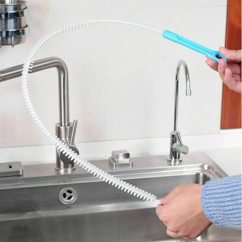 Flexible Sink Overflow Drain Unblocker Cleaning Brush Tool 71cm Kitchen