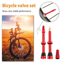 2pcs Bicycle Tubeless Valve Set Bike CNC Machined Anodized Tool (60mm Red) Newly