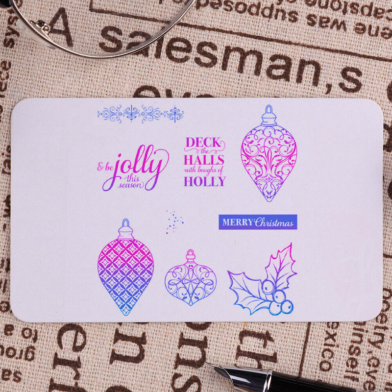 DIY Scrapbooking Metal Cutting The Festival Party Theme Clear Seal Stamp Set