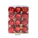 24pcs/box Christmas Balls 3cm Hanging Shopping Mall Ceiling Ornament (C) Newly