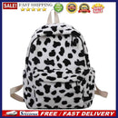 Portable Animal Print Handbag Women Fashion Plush Shoulder Bags Student Backpack