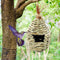 Hummingbird House, Hand-Woven Window Garden Hanging Grass Birdhouses Nestin