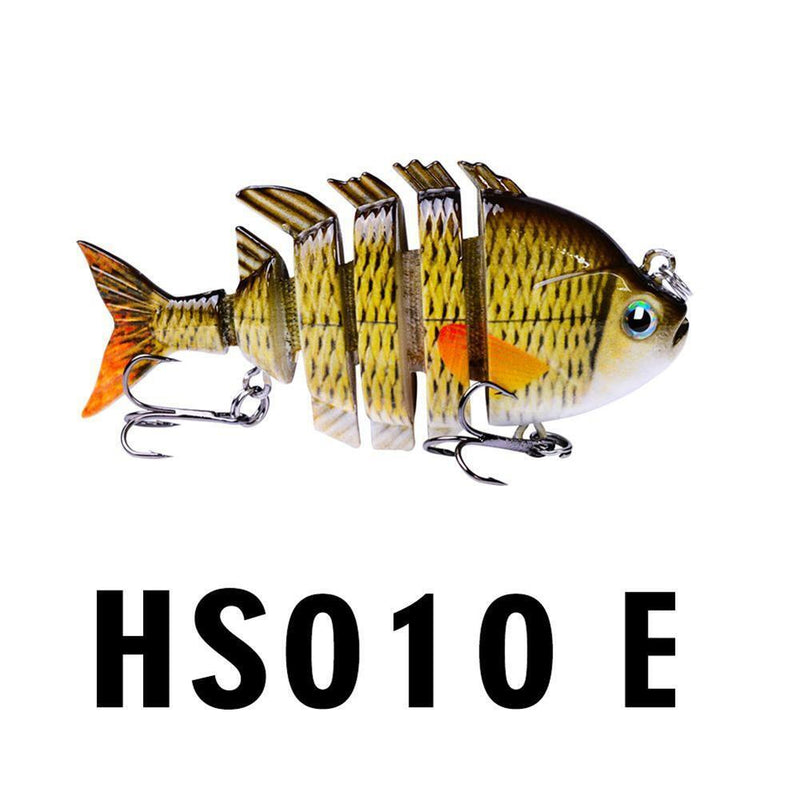 Crankbait Fishing Lures 8cm 14g 6 Sections Artificial Wobbler Hard Bait (E)