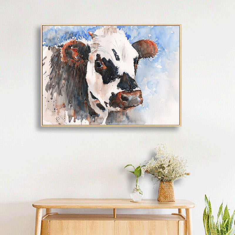 DIY  Oil Paint By Number dairy cow Drawing Art L80