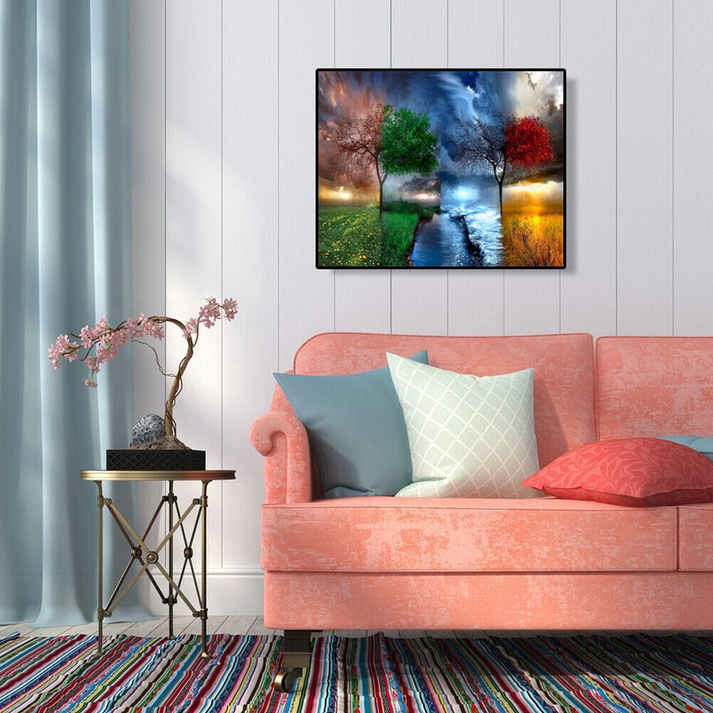 40x50cm Four Seasons DIY Oil Painting By Numbers Acrylic Paints On Canvas
