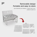 Folding BBQ Grill Stove Outdoor Stainless Steel Barbecue Rack Wood Stoves