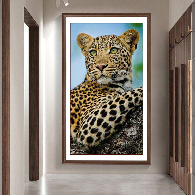 5D DIY Full Round Drill Diamond Painting Big Lion Animal Art Handmade Hanging