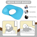 #A U Shape Travel Pillow For Airplane Inflatable Neck Pillow Travel Accessories