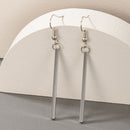 Fashion Long Strip Earrings Casual Simple Alloy Ear Dangles Women Jewelry Gift