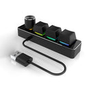 USB RGB Copy Paste Keyboard Ergonomic Mechanical Keypad Custom Keypad for Gaming