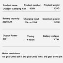 Remote Control Floor Table Ceiling Fan Cooler with Tripod for Outdoor Camping
