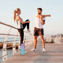 1500ml Colorful Water Kettle w/ Marker Large Sports Drink Frosted Cup (A) Newly