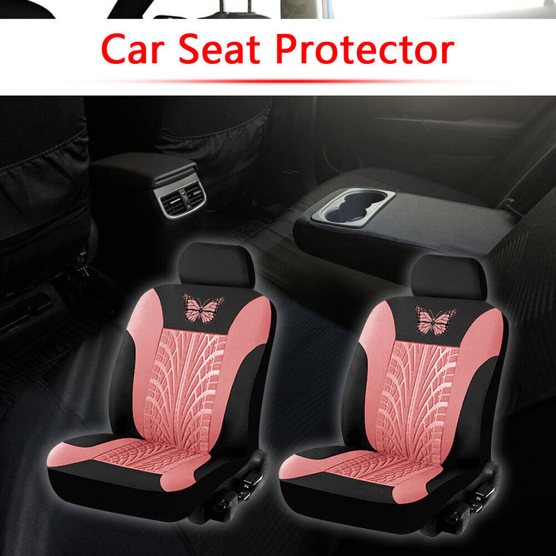Butterfly Pattern Car Seat Cover Set Non Brief Front Bucket Seat Cover Protector