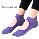 Women Yoga Socks Non-Slip Quick-Dry Backless Ballet Pilates Socks (Purple) Newly