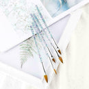 5X Sable Kolinsky Acrylic Nail Art UV Gel Carving Brush Set Too Glitter C3W3