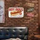 Hot Dogs Retro Metal Plate Tin Sign Wall Home Decor Iron Painting Accessories
