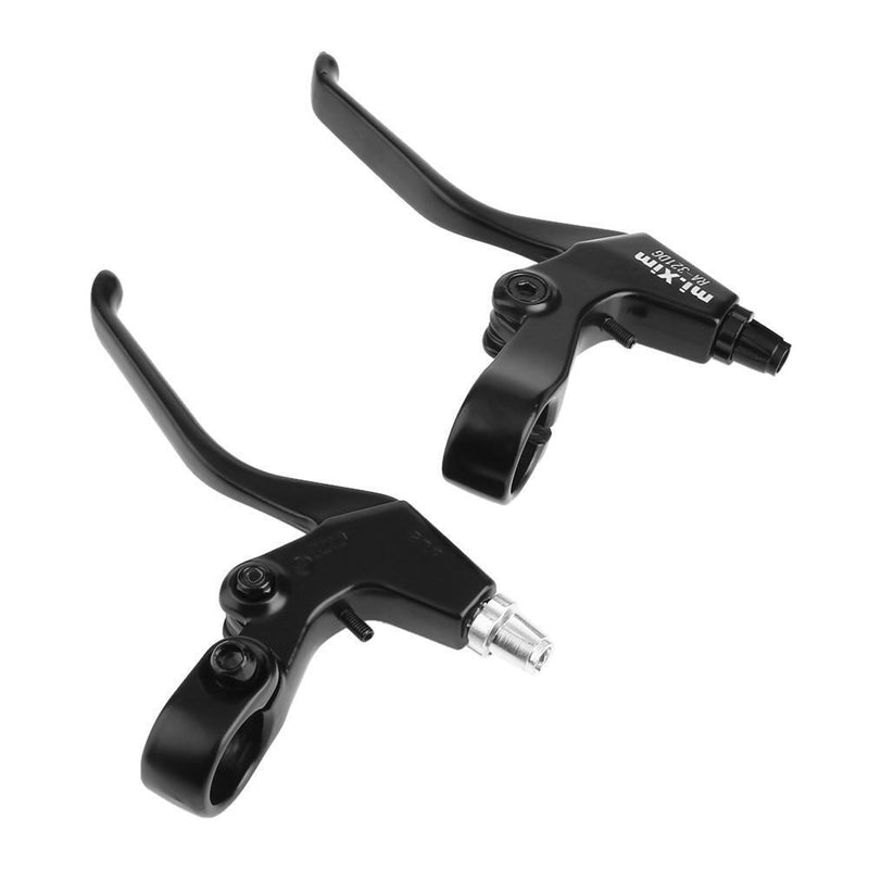 1 Pair Aluminum Bicycle Brake Levers Mountain Bike Brake Handles(Black)