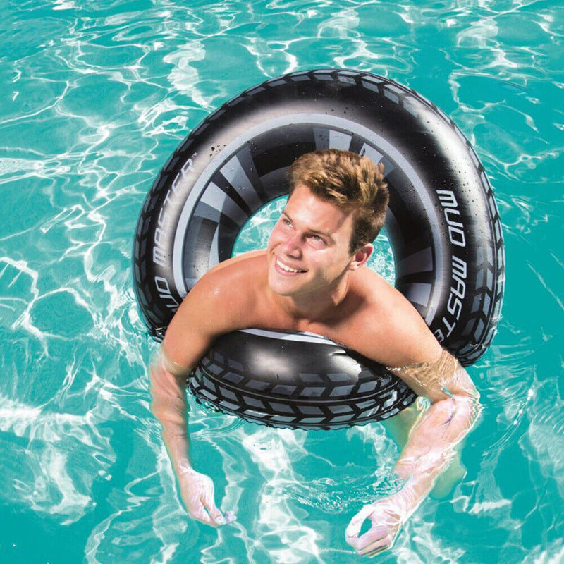 Inflatable Tire Floating Swimming Circle Pool Air Mattress Swim Water Toys