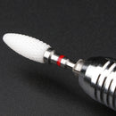 Nail Art Drill Bit Ceramic Milling Cutter for Pedicure Manicure (1 F Red) Newly