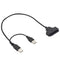 USB 2.0 to 2.5inch HDD 7+15pin SATA Hard Drive Cable Adapter for SATA SSD & HDD