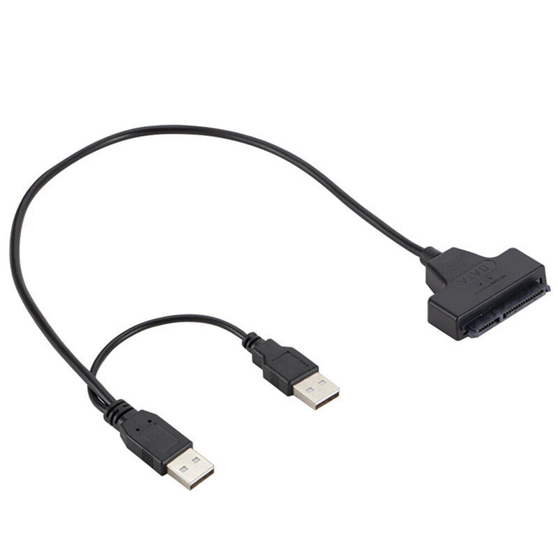 USB 2.0 to 2.5inch HDD 7+15pin SATA Hard Drive Cable Adapter for SATA SSD & HDD
