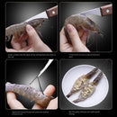 5pcs Stainless Steel Shrimp Line Tool Practical Seafood Tool (A)