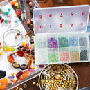 Nail Tip Box - 2pcs Grid Box for Fingernail Crystal Jewelry Nail Accessories