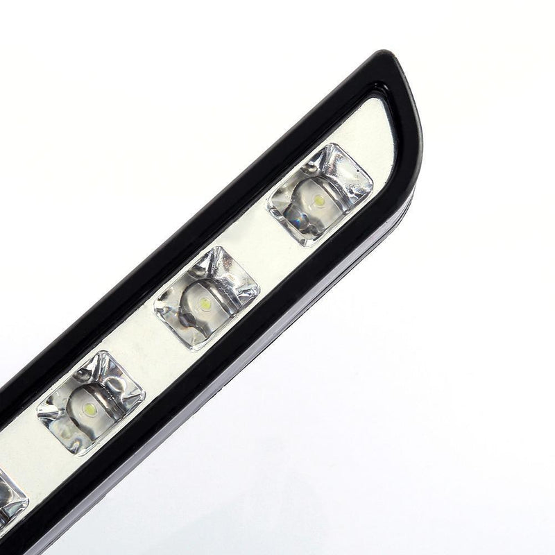 2 x Bright White DC 12V 6 LED Daytime Running Light DRL Car Day Driving Fog