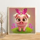 5D Full Round Drill Diamond Painting Cute Pig Mosaic Kits Wall Art (LD457) Newly