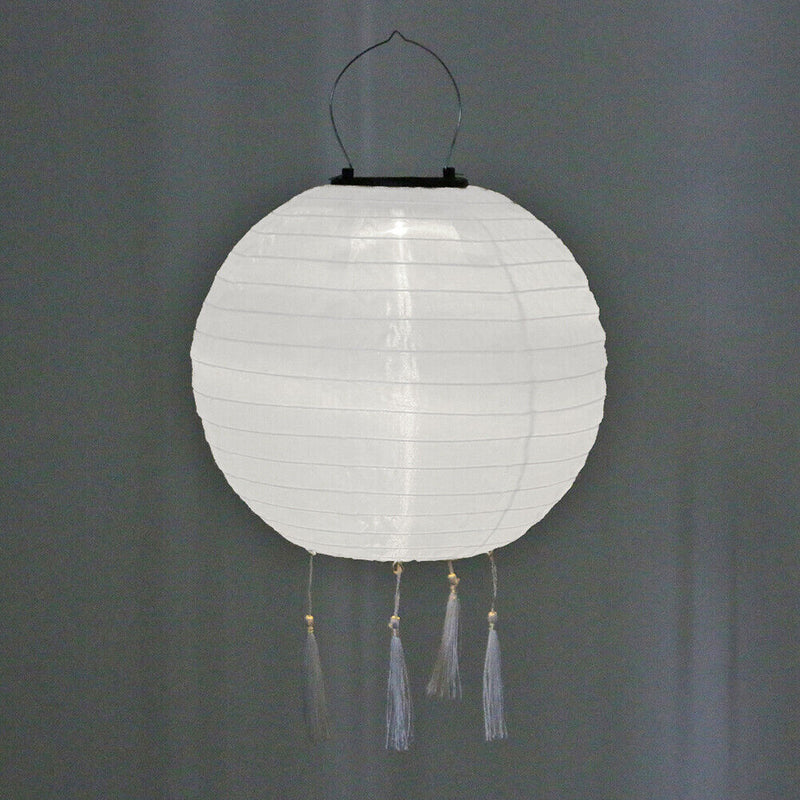 LED Solar Nylon Lantern Lamp Waterproof Outdoor Hanging Lights Festival Decor