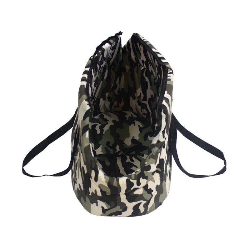 Travel Shoulder Slings Carrying Bag Pet Cat Dog Carrier Handbag Camouflage