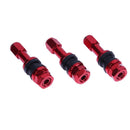 4pcs Car Stainless Steel Clamp-in Tubeless Tyre Tire Wheel Valves (Red)