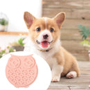 Dog Feeding Lick Mat Cat Feeder Licking Pad Slow Food Feeder Bowls (Pink) Newly