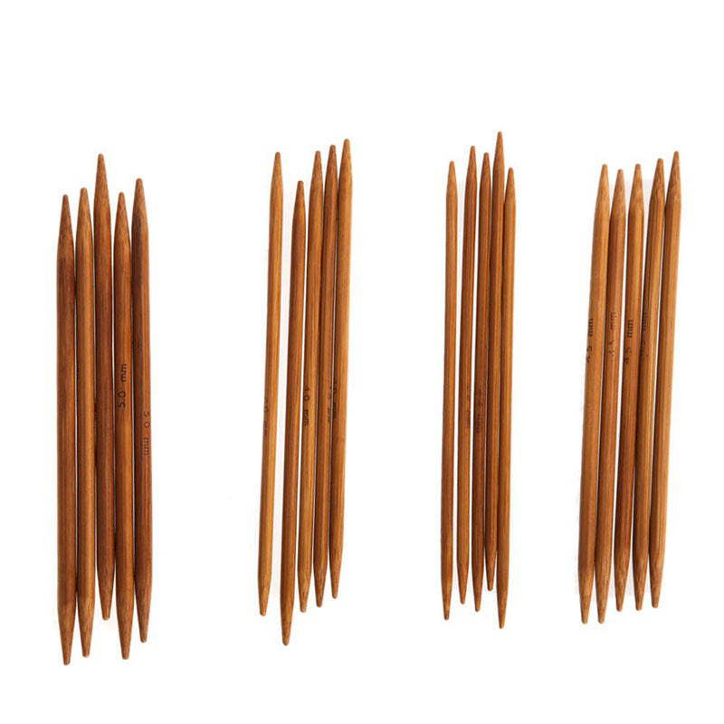 Weave Tool Handles Double Pointed Bamboo 11 Sizes Knitting Needle Cochet Hooks