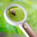Handheld Optical Magnifying Glass Portable Glowing Magnifier Glasses for Reading