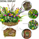 Lavender Wreath Artificial Flower with Basket Spring Wreath Floral Garland Decor