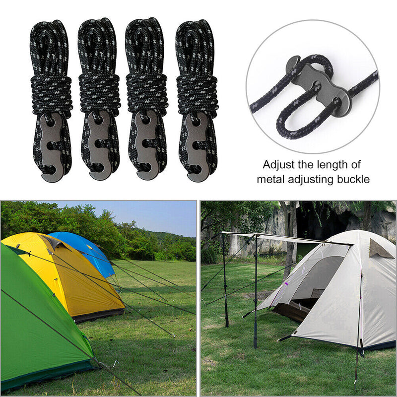 4pcs Camping Tent Rope Hooks Outdoor Hanger Wind Rope Buckle Tent Accessories