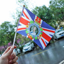 Fabric Queen's Platinum Jubilee Bunting Flags Hand Waving Flags Union Jack Flag