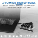 Macro Keyboard 6 Key 1 Knob Bluetooth-compatible Mechanical Keypad (Black)
