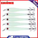 5pcs Artificial Squid Hook Fishing Baits 9.5cm 6g Luminous Lures Fishing Tackle
