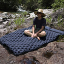 Waterproof Sleep Inflatable Mattress Camp Double Air Cushion (Navy Blue)