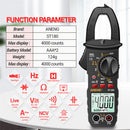 ST180 4000 Counts Digital Current Clamp Meter NCV Multimeter Tester (Black)