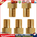 5pcs Copper Presta to Schrader Adaptors Bicycle Pump Tire Valve Connectors Newly