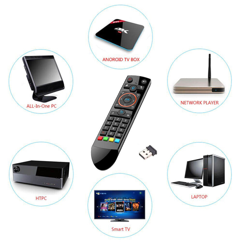 Q2 Backlight Gyroscope Wireless IR Learning 2.4GHz RF Smart Voice Remote Control
