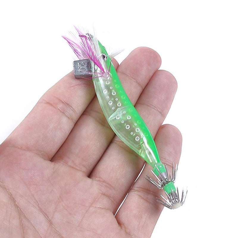 5pcs 9g/10cm Luminous Double-Layer Squid Hooks Artificial Shrimp Lure (2)