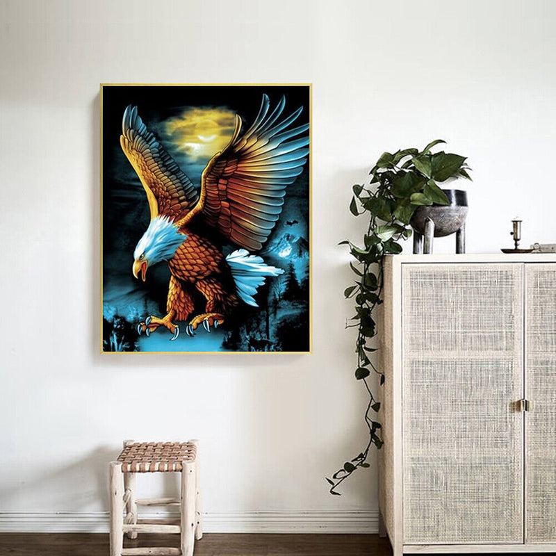 Flying Eagle Acrylic Oil Paint By Numbers Canvas Drawing DIY Hand Painted Art