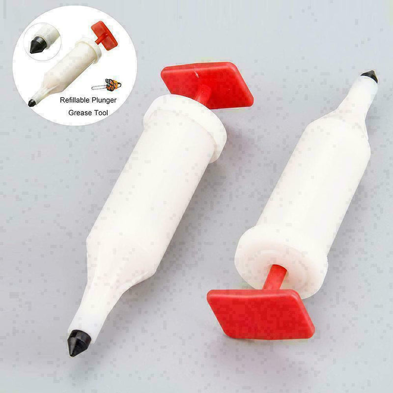 Chainsaw Grease Gun Extends Bar & Chain Life Refillable I3X2 Plunger E9M7 M2A9