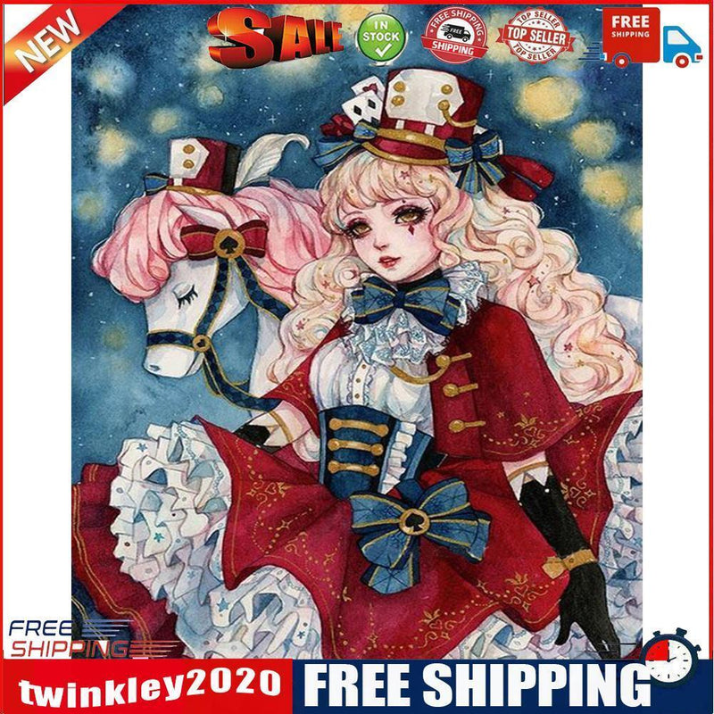 Magic Girl Oil Paint By Numbers Kits DIY Handpainted on Canvas Wall Arts