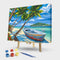 Painting By Numbers Kit DIY Sea Boat Canvas Oil Picture Home Wall Artworks
